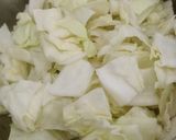 A picture of step 1 of Kimchi salad.