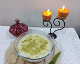 A picture of step 3 of Rice firni.