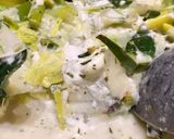 Une image de l'étape 5 de Gratin d'hiver aux poireaux et chèvre frais.