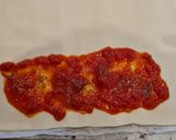 A picture of step 2 of Puff Pastry Roll Filled with Marinated Pork Loin and Cheese.