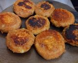 A picture of step 5 of Sweet Potato Tikki Chaat.