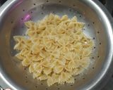 A picture of step 1 of Farfalle Pasta Salad.