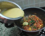 A picture of step 5 of Dal Palak.