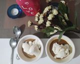 A picture of step 4 of Coconut Cocoa Pudding with Vanilla Ice cream.
