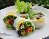รูปขั้นตอนการทำที่ 3 ของ Salad Roll Polka Dot
