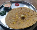 A picture of step 4 of Potato corn paratha.