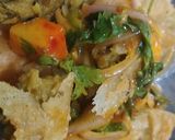 A picture of step 2 of Samosa chaat.