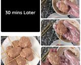 A picture of step 3 of Quick Recipe for Another type of Thai Pork skewer"Called" Moo Ping Nom Sod ".