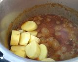 A picture of step 2 of Qeema sabzi.