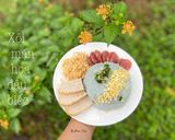 Hình bước làm 5 của món Xôi mặn hoa đậu biếc