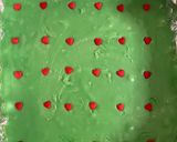 A picture of step 2 of Grinch fudge.