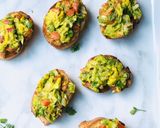 A picture of step 4 of Avocado bruschetta recipe.