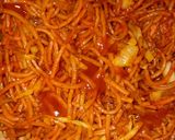 A picture of step 5 of Schezwan Noodles.