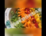 A picture of step 2 of Greek Salad. (Feta Salad).