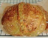 Foto langkah ke 22 dari resep Pandan Chili Flakes Cheese Sourdough Bread (Open Bake Method).