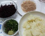 A picture of step 3 of Hara Chana Paneer Beetroot Kebabs.