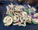 Une image de l'étape 11 de Duo de courgettes et aubergine chinoise aux gingembre et épices.