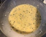 Une image de l'étape 6 de Omelette au riz, emmental et persil.