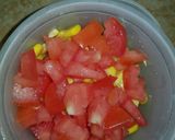 A picture of step 1 of Creamy pasta ceasor salad.