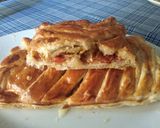 Foto del paso 4 de la receta: Trenza de hojaldre de pollo, bacon y queso