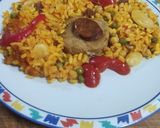 Foto del paso 6 de la receta: Arroz con solomillo de cerdo, chorizo y verduritas.🍚🐖🫑🍅🥕