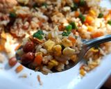 Foto langkah ke 6 dari resep Nasi Goreng Pelangi.