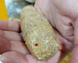 A picture of step 4 of Chicken Seekh kabab.