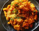 A picture of step 4 of Bread Upma.
