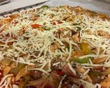 A picture of step 8 of Homemade Chicken and Bacon Pizza With Veggies.