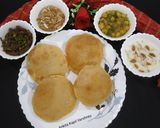 A picture of step 11 of Chana Halwa Puri.