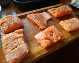 Foto del paso 1 de la receta: Salmón en costra de nueces y almendras