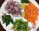 A picture of step 1 of Vegetable POHA.