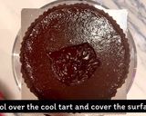 A picture of step 10 of Miso black sesame baked chocolate tart.