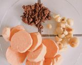 Hình bước làm 1 của món Sữa khoai lang + macca + cacao