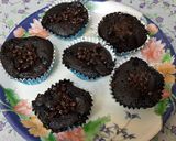 A picture of step 9 of Chocolate Premix Choco chips chocolate Ganache Stuffed muffins.