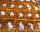A picture of step 4 of Basbousa (Seven Cups Cake).