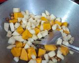 A picture of step 2 of Chole Potato Pumpkin sabji.