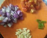 A picture of step 3 of Paalak paneer.