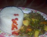 A picture of step 7 of Green veggies with rice,.