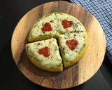 A picture of step 8 of Gluten free dhokla pizza.