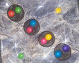 A picture of step 4 of Dark chocolate with gems.