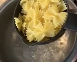 A picture of step 2 of Farfalle Pasta salad.