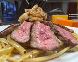 A picture of step 7 of Surf n’ Turf over Garlic Basil Fettuccine.
