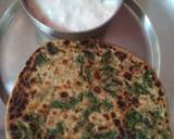 Palak paratha recipe step 7 photo