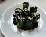A picture of step 9 of Blanched Water Spinach with Black Sesame Sauce (Vegan).