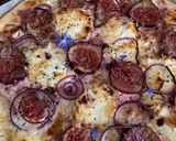 Une image de l'étape 4 de ☆Pizza Figues et Chèvre aux Fleurs☆.