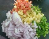 A picture of step 2 of Mix veg pakora.