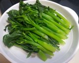รูปขั้นตอนการทำที่ 1 ของ คะน้าฮ่องกงน้ำมันหอย low carb