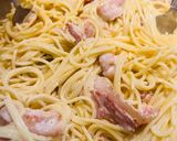 A picture of step 5 of Creamy Bacon 🥓 and Spaghetti 🍝.