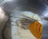 A picture of step 3 of Kadhi khichri & Gurde ka Salan ki thaali.